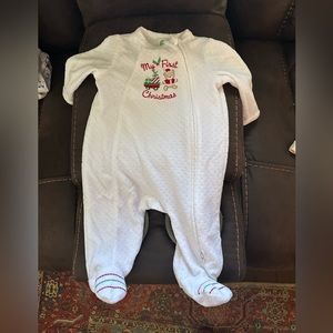 Baby’s first Christmas footie fleece